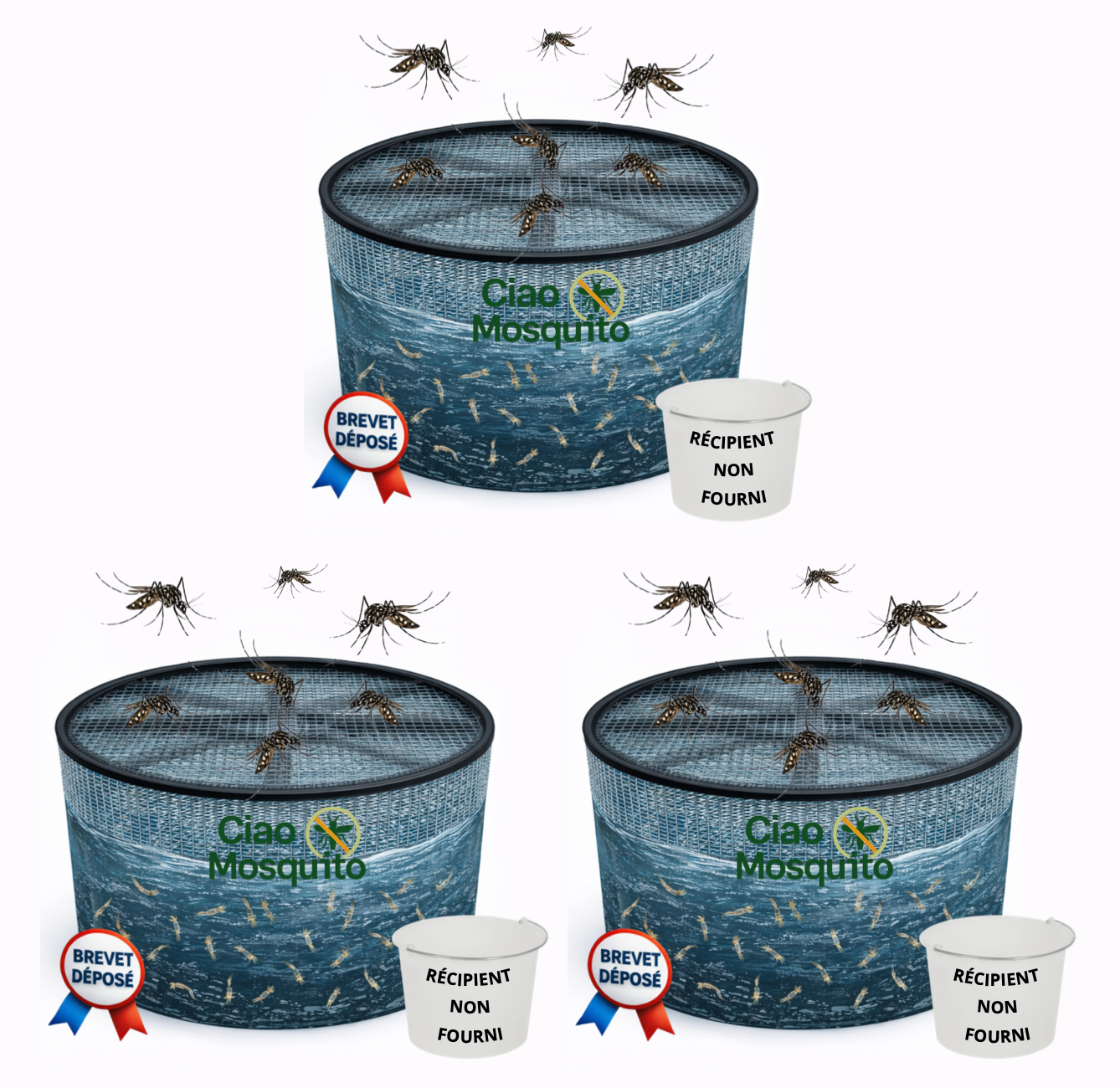 Piège à Larves de Moustiques Anti-Moustique Naturel Ciao Mosquito®