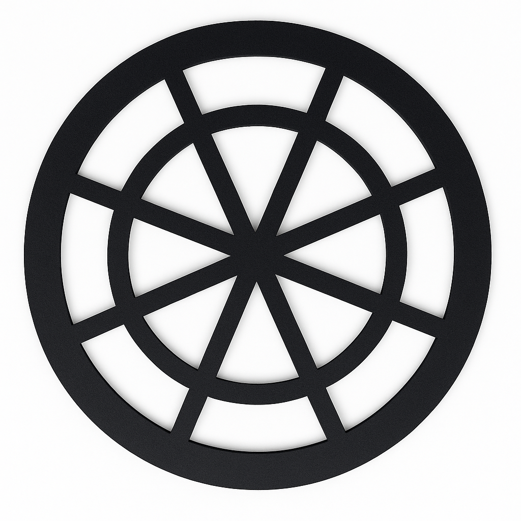 Flotteur noir du piège Ciao Mosquito – support circulaire pour feuille autocollante, à poser sur l’eau pour attirer les moustiques.